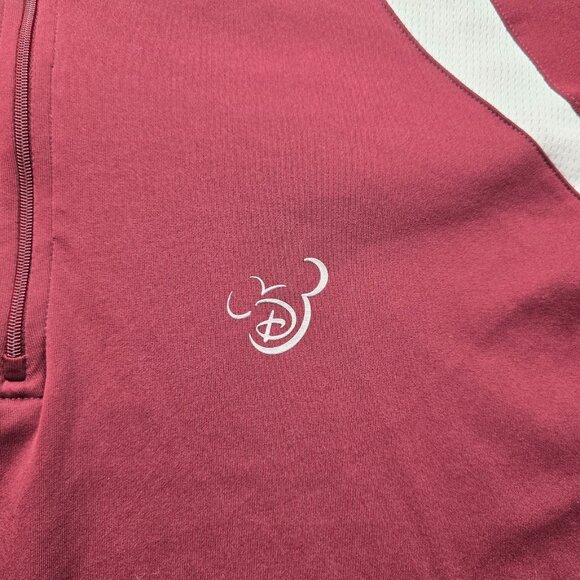 Champion Polo Shirt Mens 2XL Red Disney Double Dry 1/4 Zip Golf Performance - Picture 3 of 11